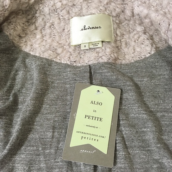 💥 SALE Anthropologie Zip Front Fuzzy Moto Jacket - Picture 3 of 4